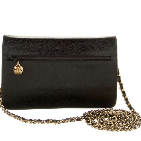 ✨Vintage Chanel Timeless Wallet On Chain: 1998 Karl Lagerfeld WOC✨ - Picture 9 of 9